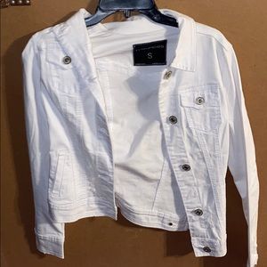 White jean jacket